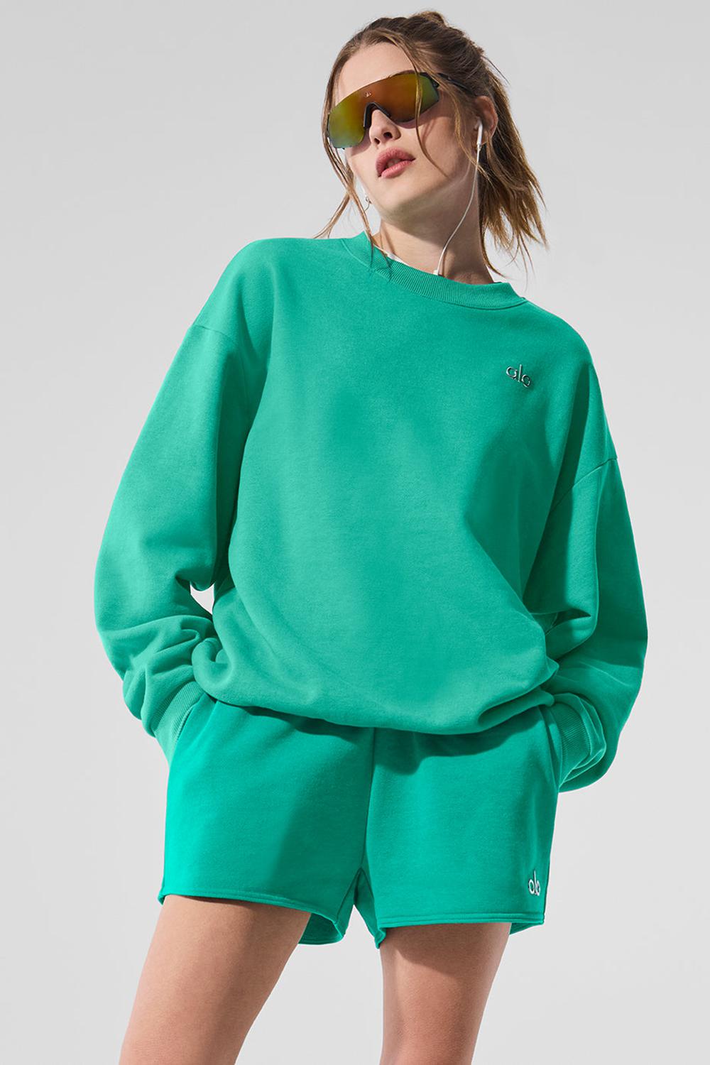 Pullover Alo Yoga Accolade Crew Neck Mujer Verdes | Mexico  TXY-138426