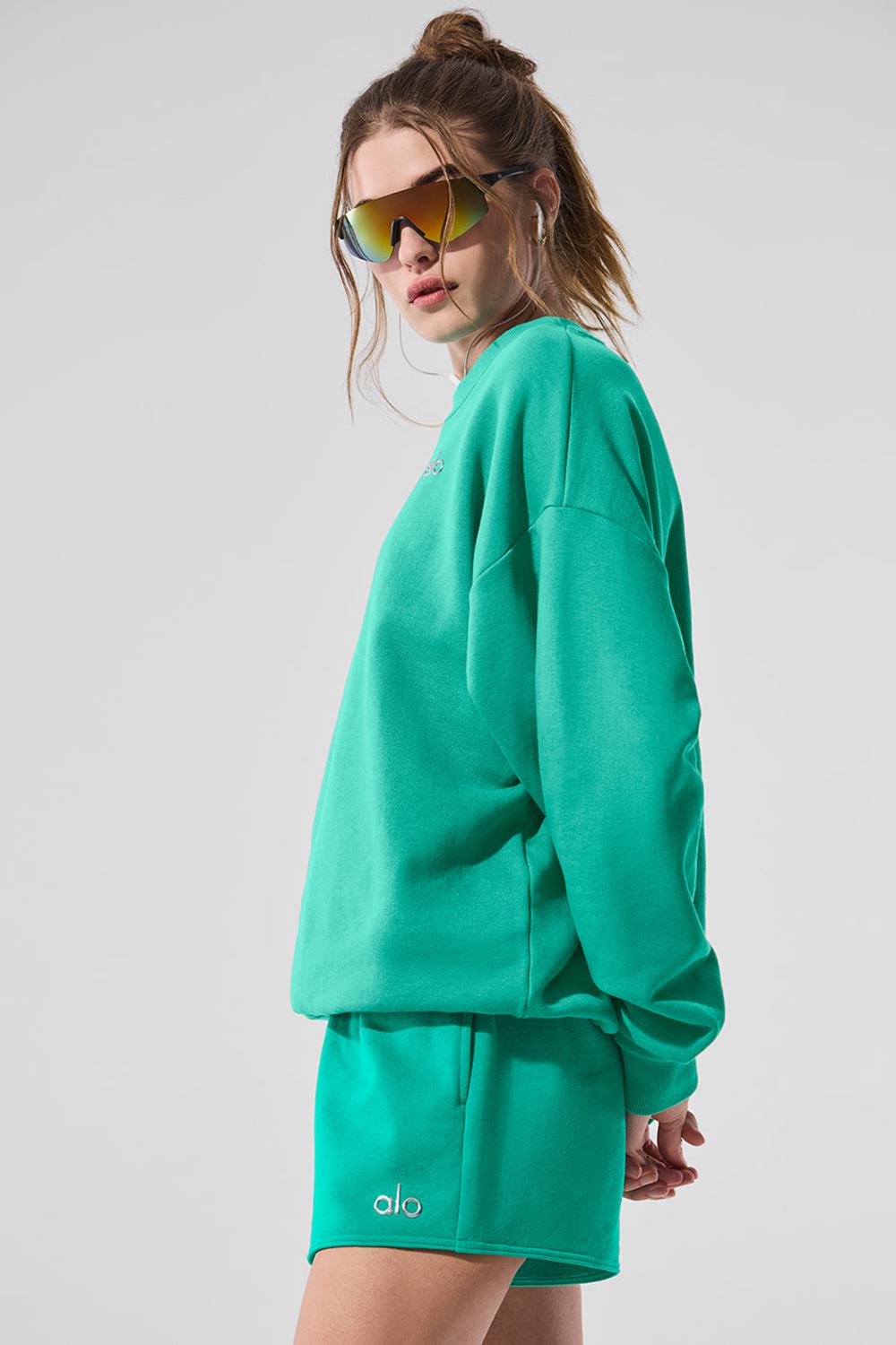 Pullover Alo Yoga Accolade Crew Neck Mujer Verdes | Mexico  TXY-138426
