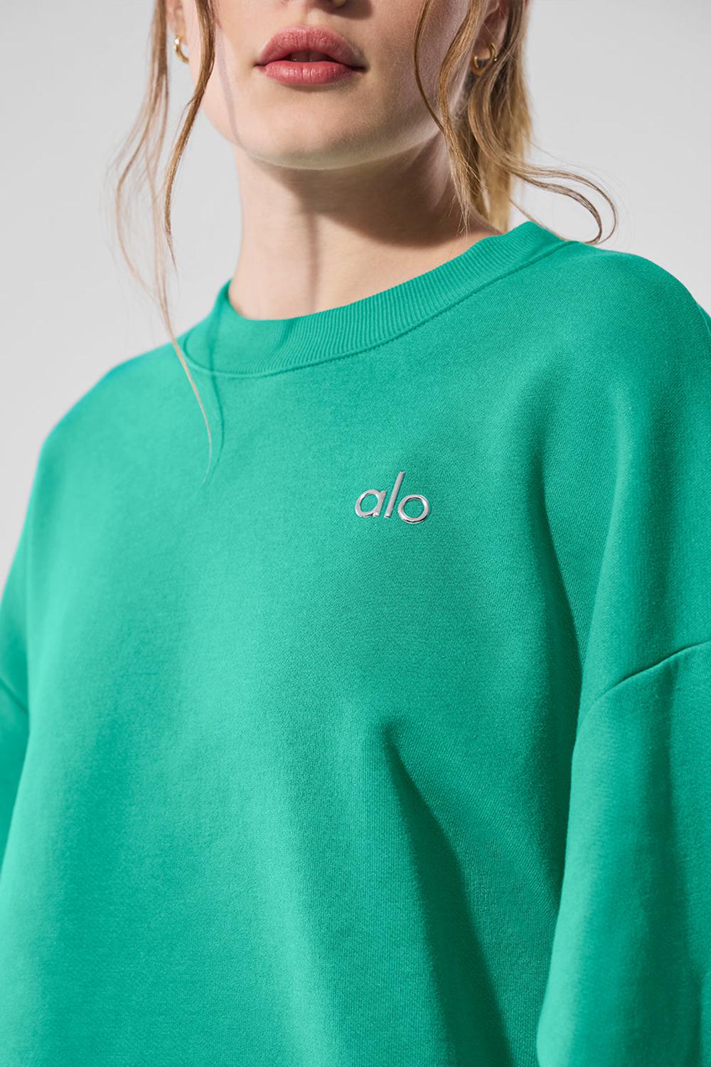 Pullover Alo Yoga Accolade Crew Neck Mujer Verdes | Mexico  TXY-138426
