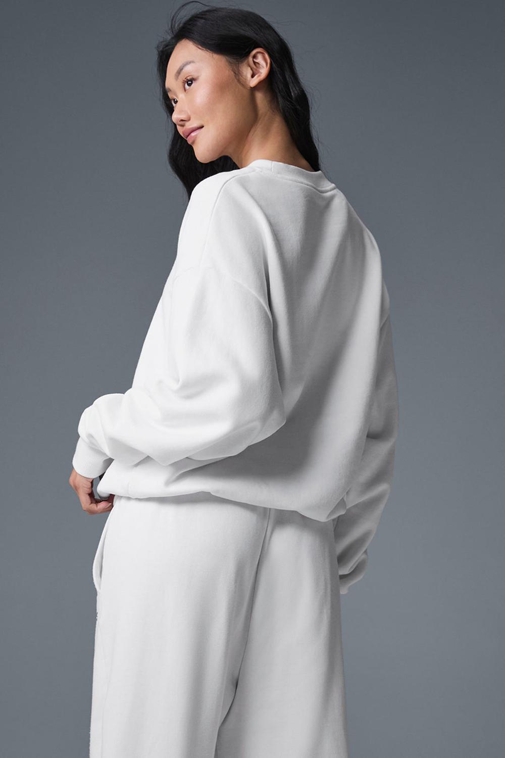 Pullover Alo Yoga Accolade Crew Neck Mujer Blancos | Mexico  LGP-938014