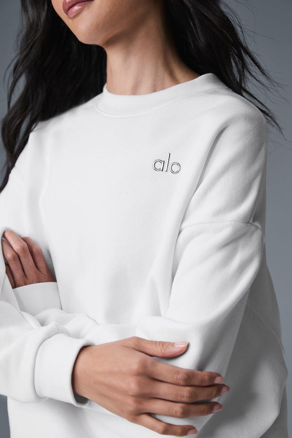 Pullover Alo Yoga Accolade Crew Neck Mujer Blancos | Mexico  LGP-938014