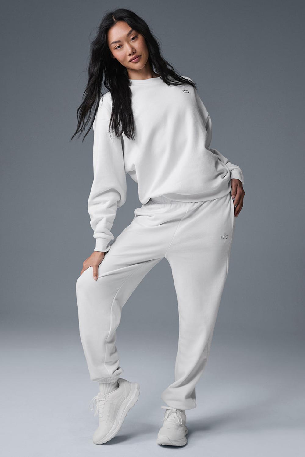 Pullover Alo Yoga Accolade Crew Neck Mujer Blancos | Mexico  LGP-938014