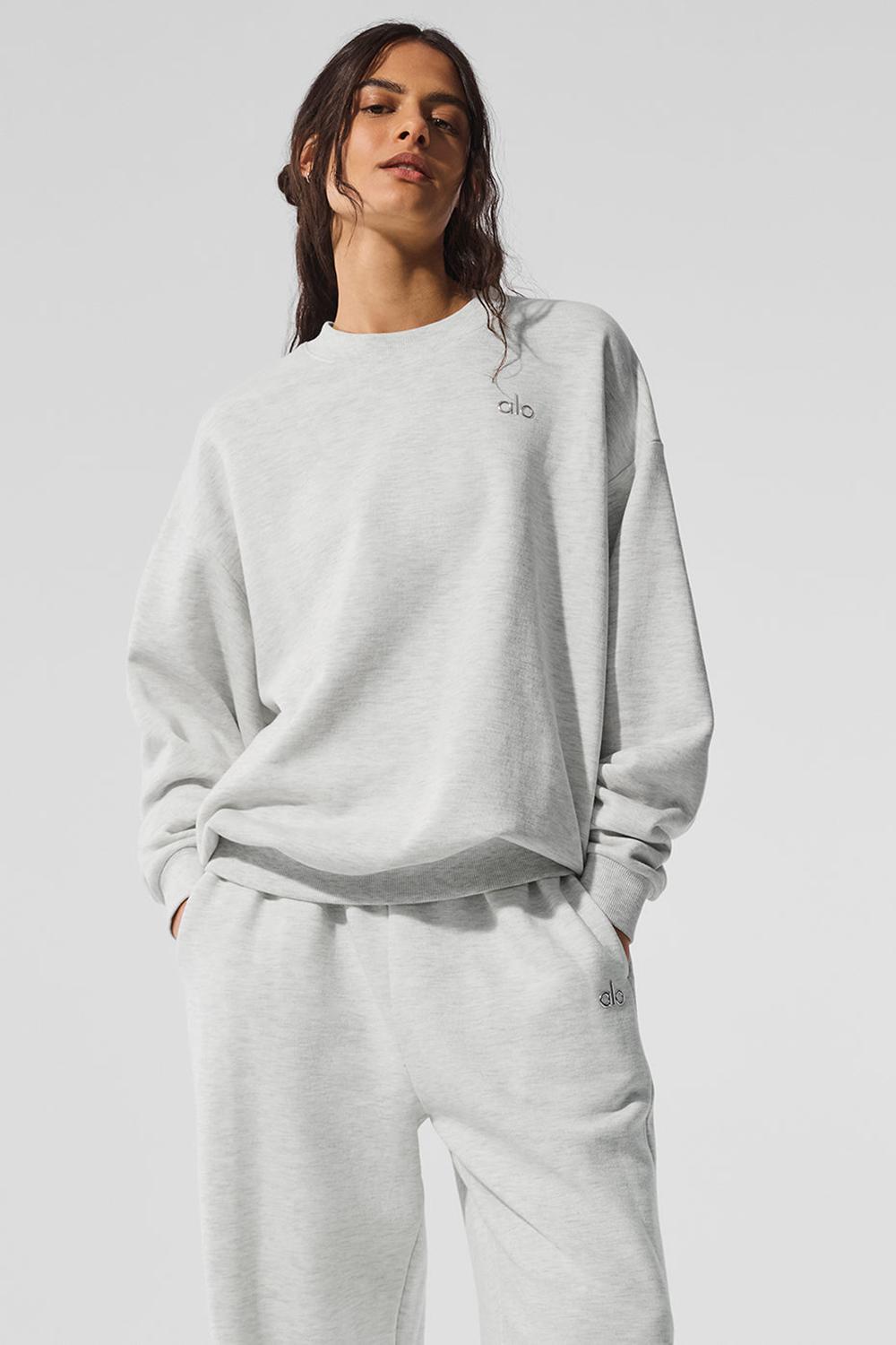 Pullover Alo Yoga Accolade Crew Neck Mujer Blancos | Mexico  FIC-204179