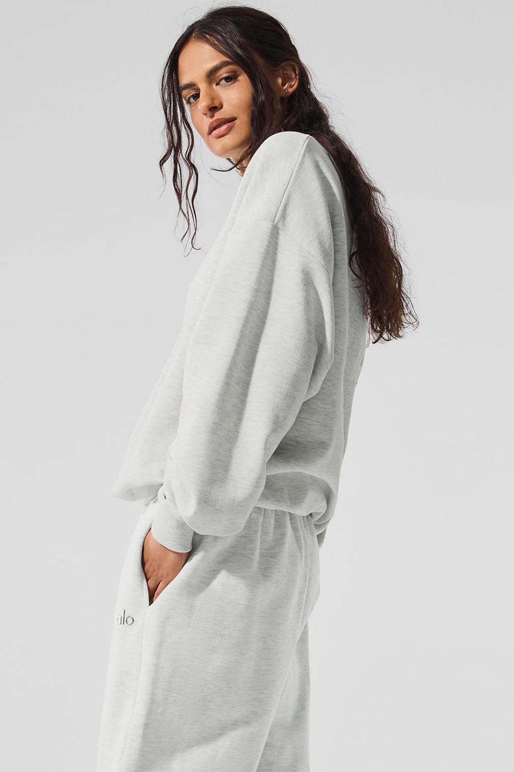 Pullover Alo Yoga Accolade Crew Neck Mujer Blancos | Mexico  FIC-204179