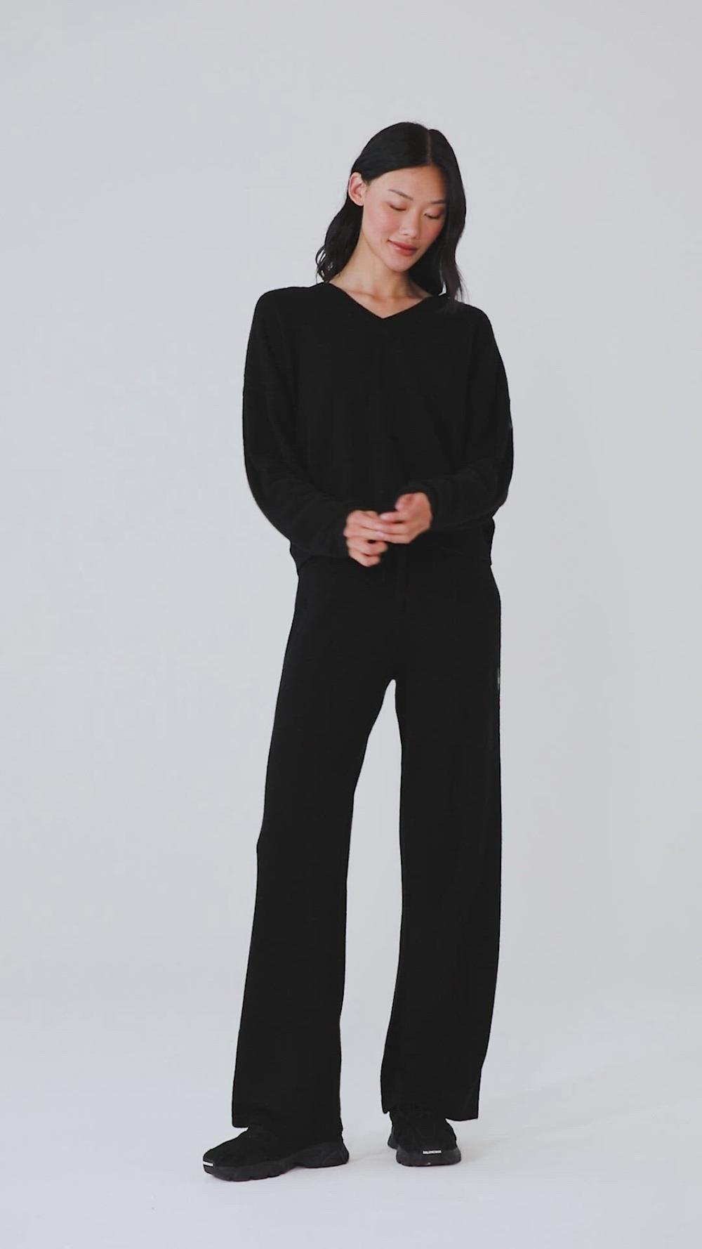 Pullover Alo Yoga Cashmere Jet Set V-Neck Mujer Grises | Mexico  RTG-795214