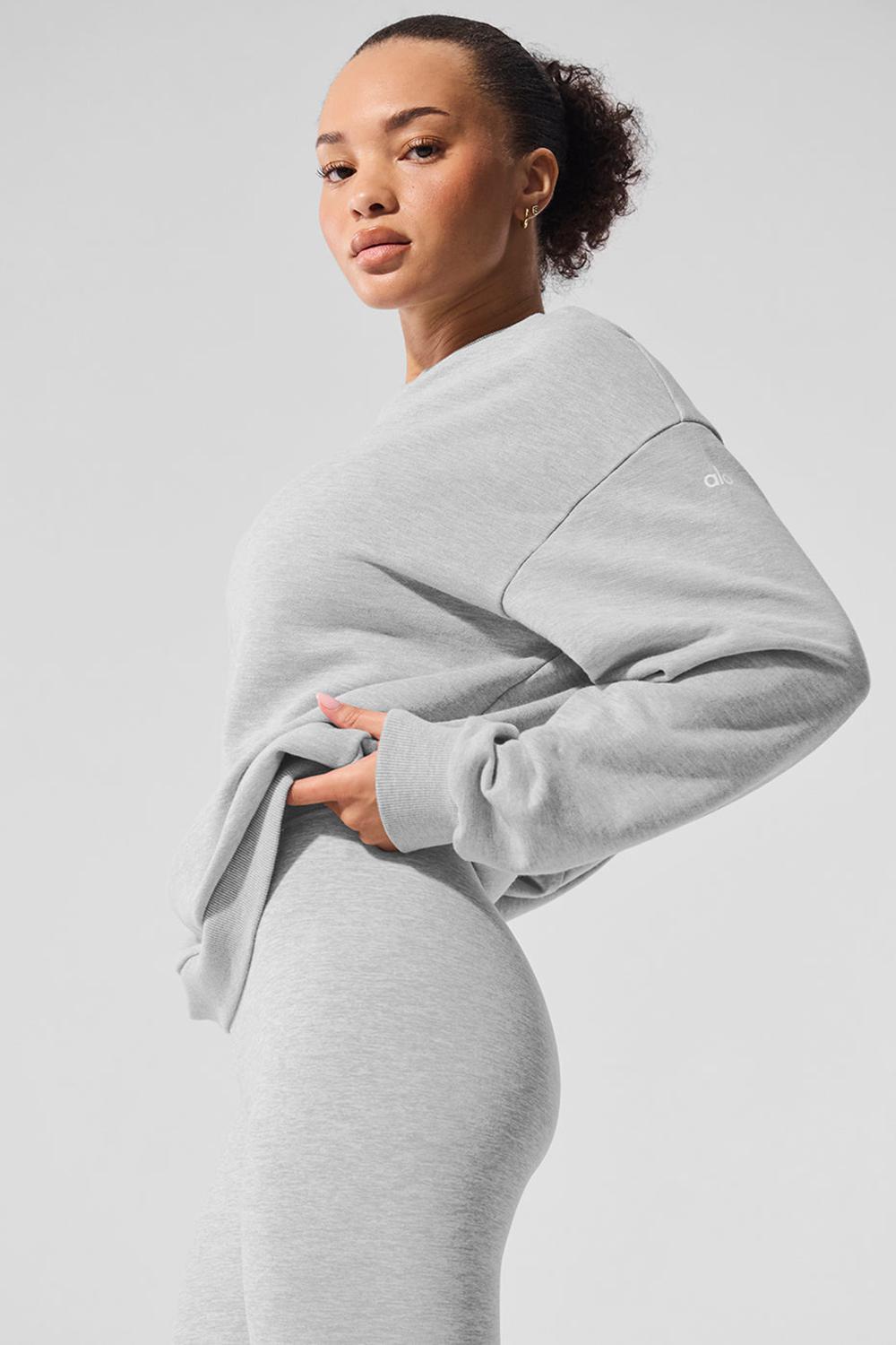 Pullover Alo Yoga Chill Crew Neck Mujer Grises | Mexico  JMH-287640