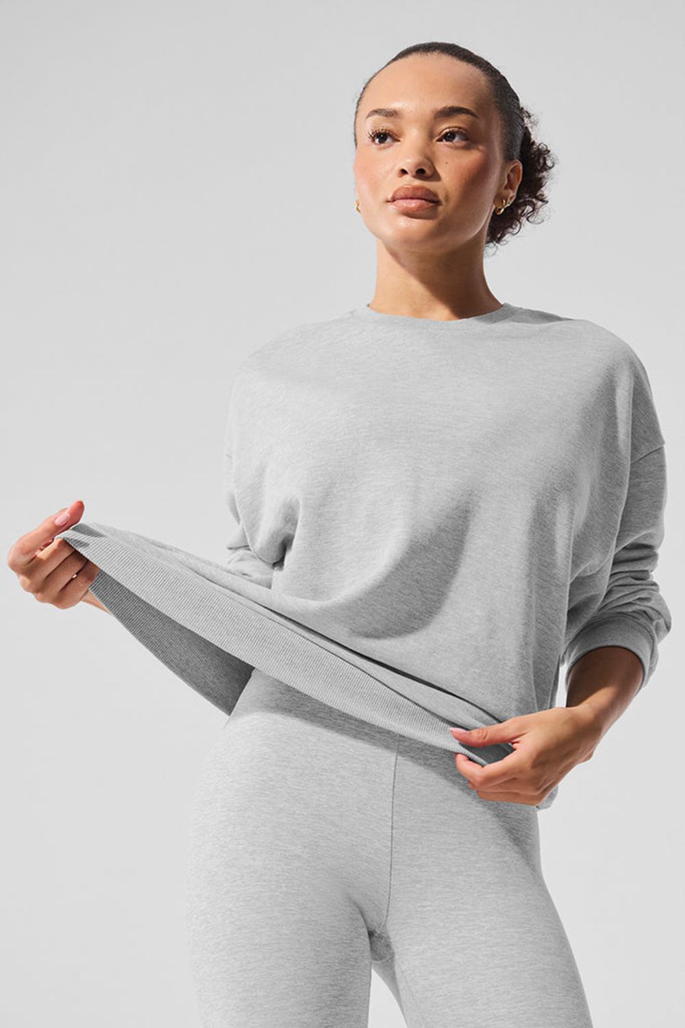 Pullover Alo Yoga Chill Crew Neck Mujer Grises | Mexico  JMH-287640
