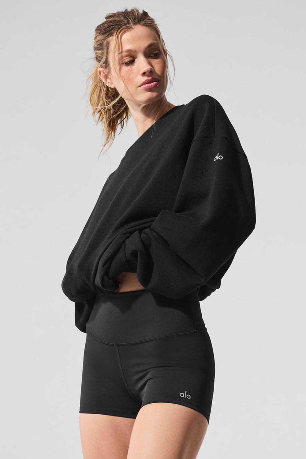 Pullover Alo Yoga Chill Crew Neck Mujer Negros | Mexico  HYM-675931