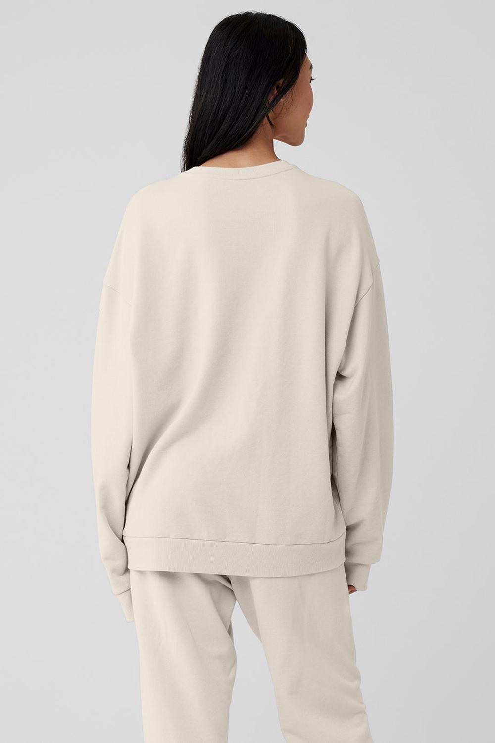 Pullover Alo Yoga Chill Crew Neck Mujer Bone | Mexico  BDM-684792