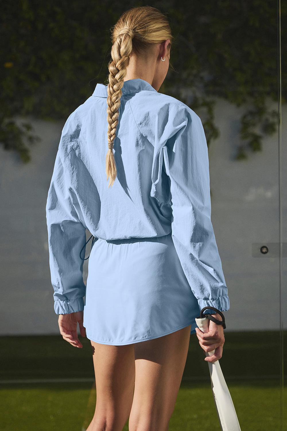 Pullover Alo Yoga Cropped 1/4 Zip Alumni Mujer Azules | Mexico  DZL-569201