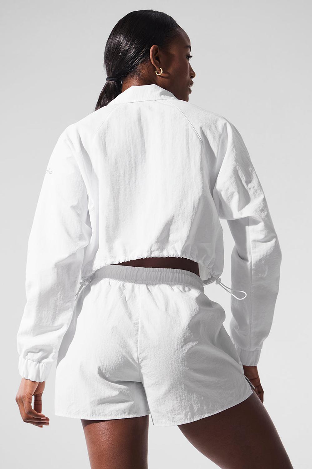 Pullover Alo Yoga Cropped 1/4 Zip Alumni Mujer Blancos | Mexico  YFZ-832679