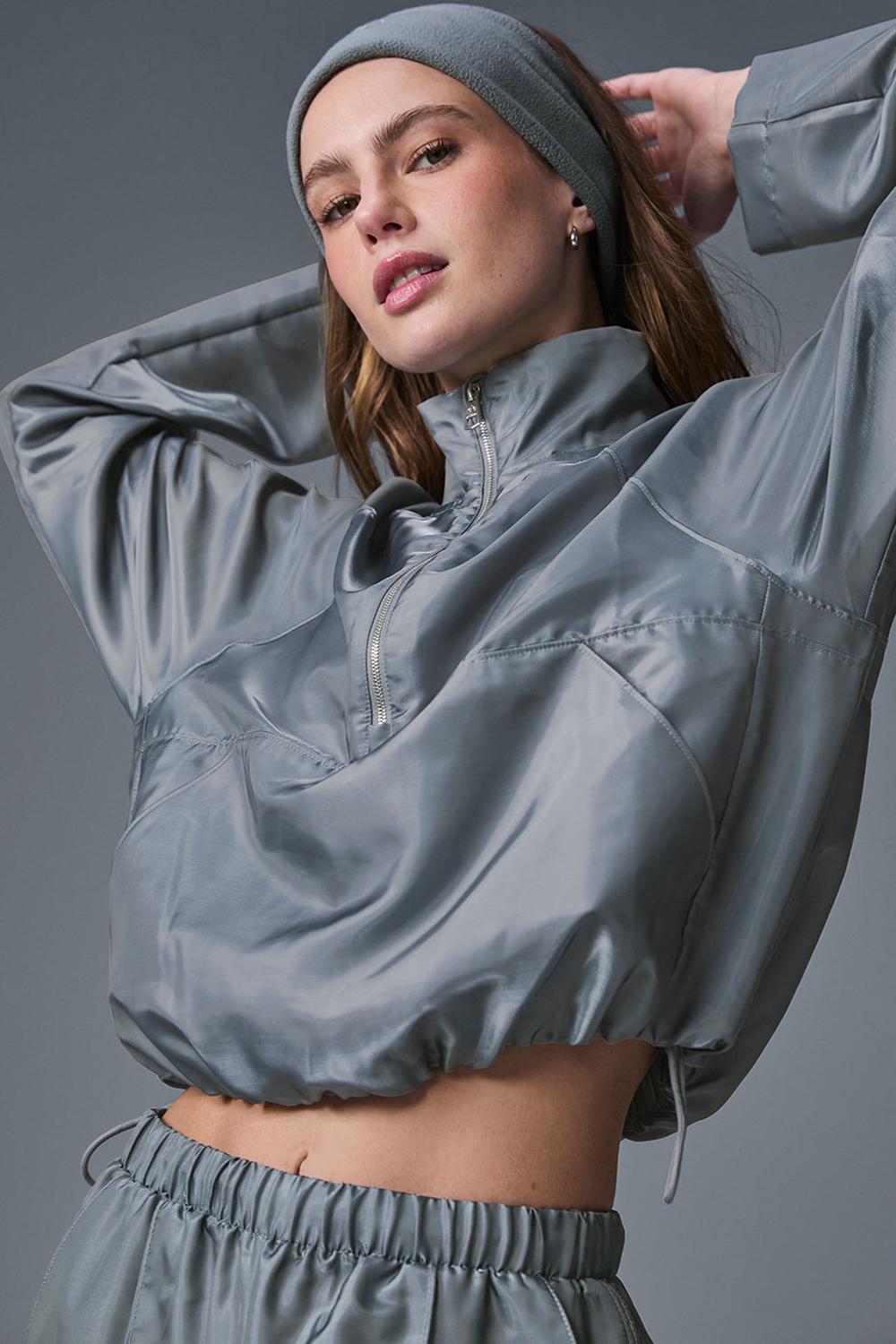 Pullover Alo Yoga Cropped Afterglow Mujer Grises | Mexico  LNE-065298