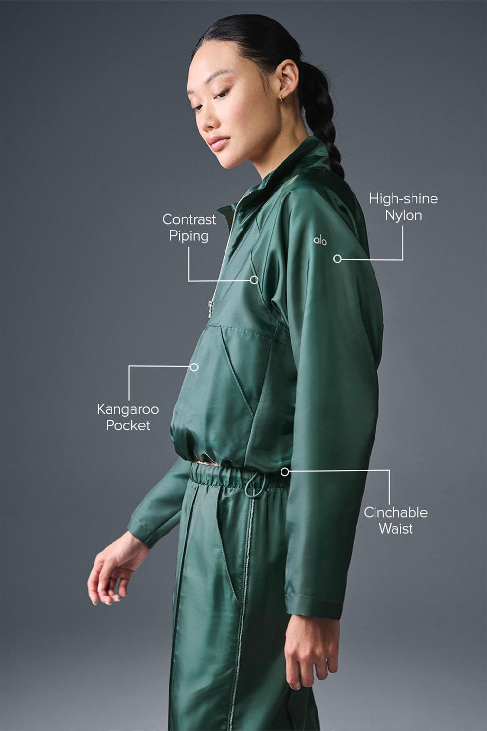 Pullover Alo Yoga Cropped Afterglow Mujer Winter Ivy | Mexico  QCA-298513