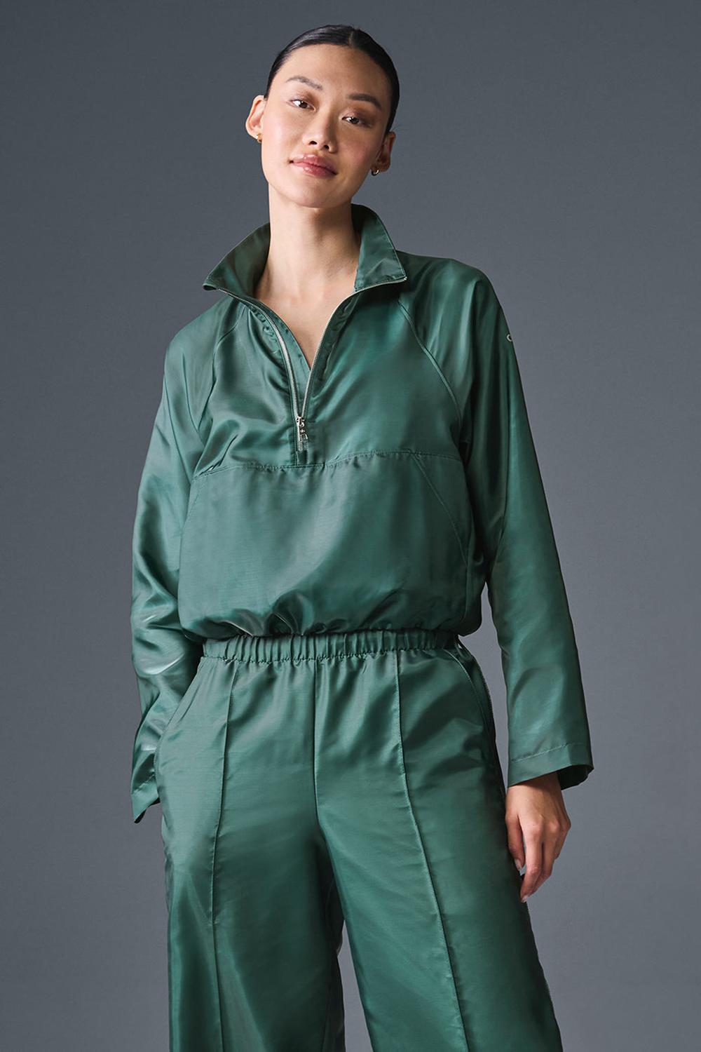 Pullover Alo Yoga Cropped Afterglow Mujer Winter Ivy | Mexico  QCA-298513