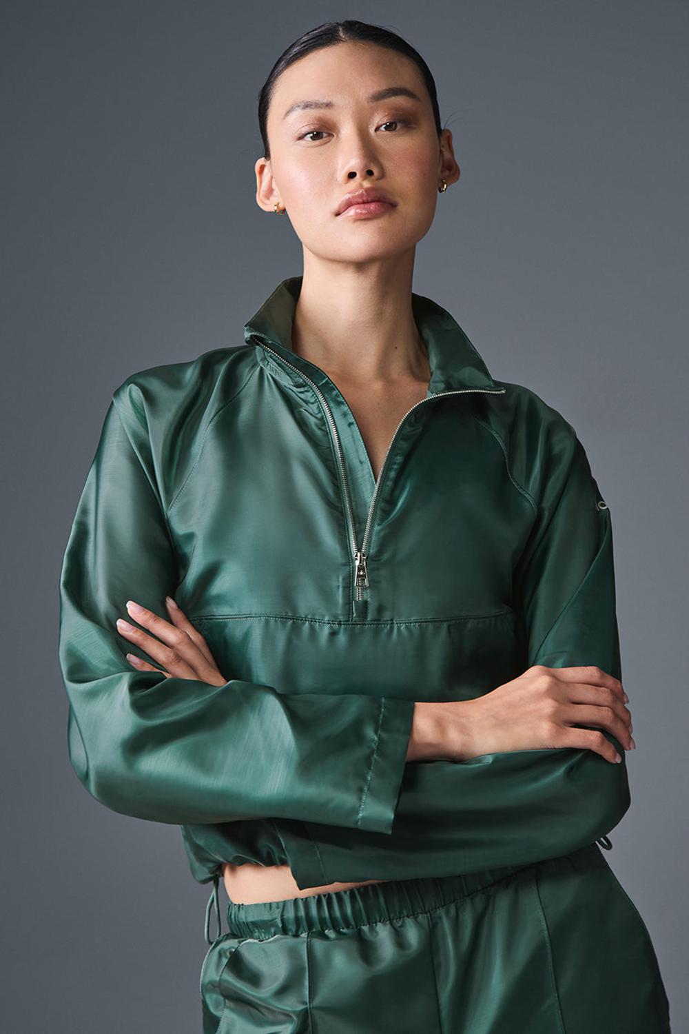 Pullover Alo Yoga Cropped Afterglow Mujer Winter Ivy | Mexico  QCA-298513