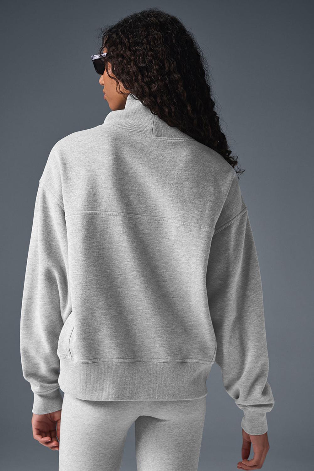 Pullover Alo Yoga Hazy Mock Neck Mujer Grises | Mexico  EXL-602379