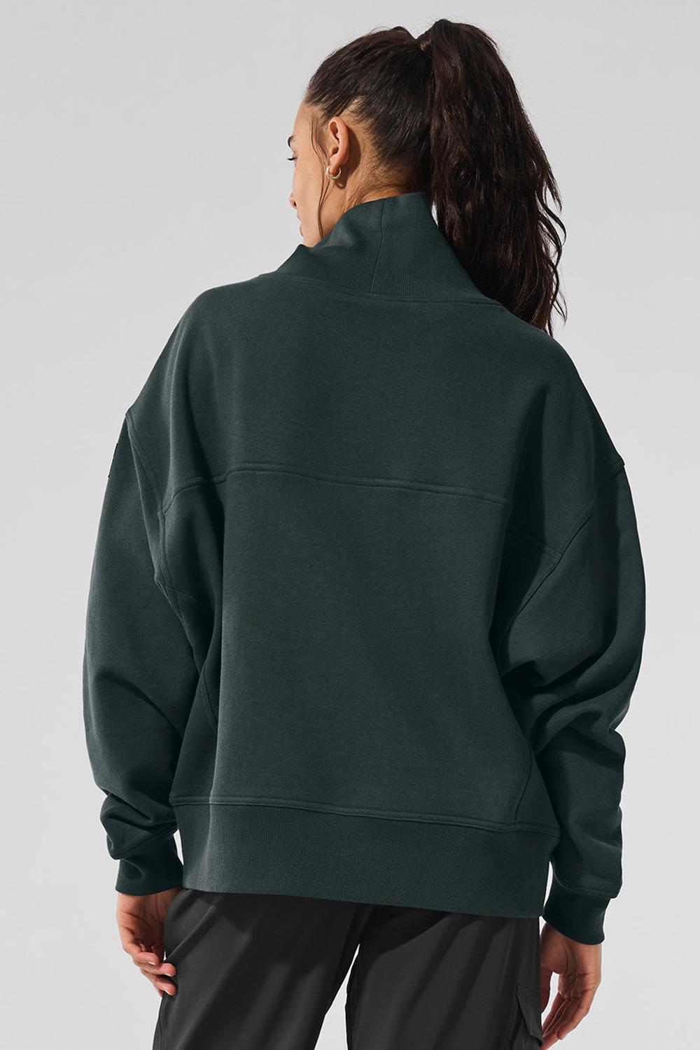 Pullover Alo Yoga Hazy Mock Neck Mujer Verdes | Mexico  BHW-964720
