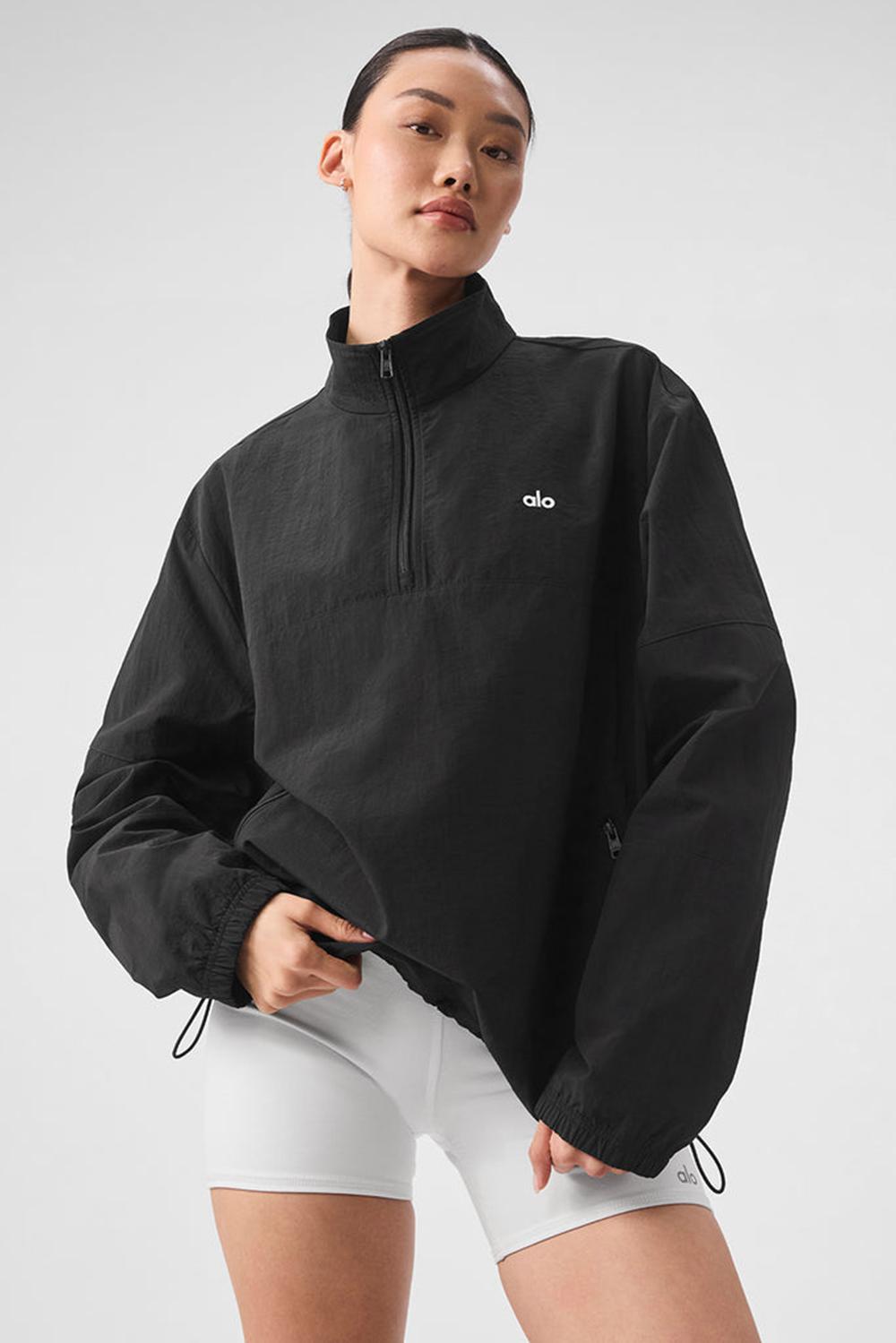 Pullover Alo Yoga Lightweight Takeaway Track Mujer Negros | Mexico  TJD-957412