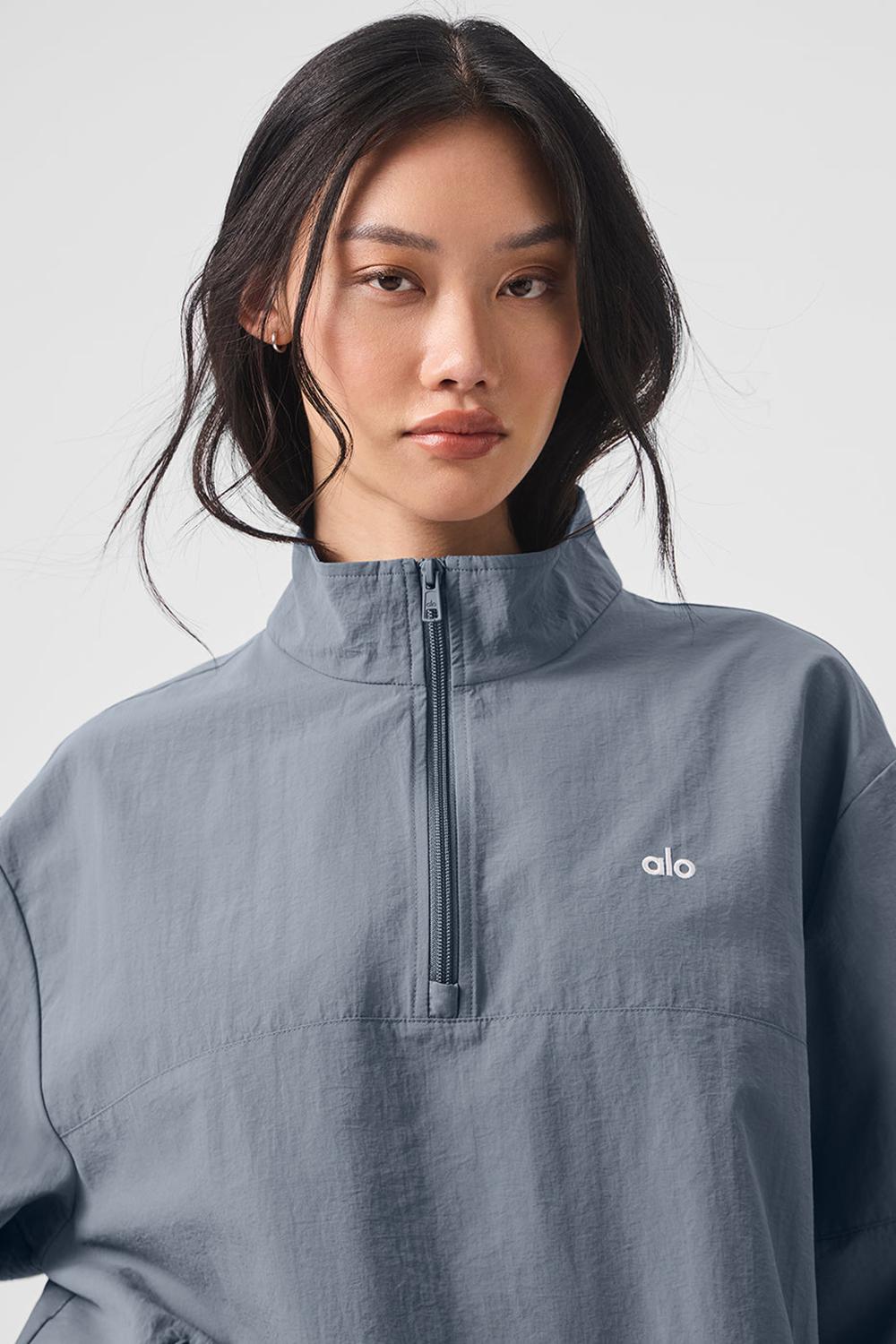 Pullover Alo Yoga Lightweight Takeaway Track Mujer Grises | Mexico  LBJ-703214