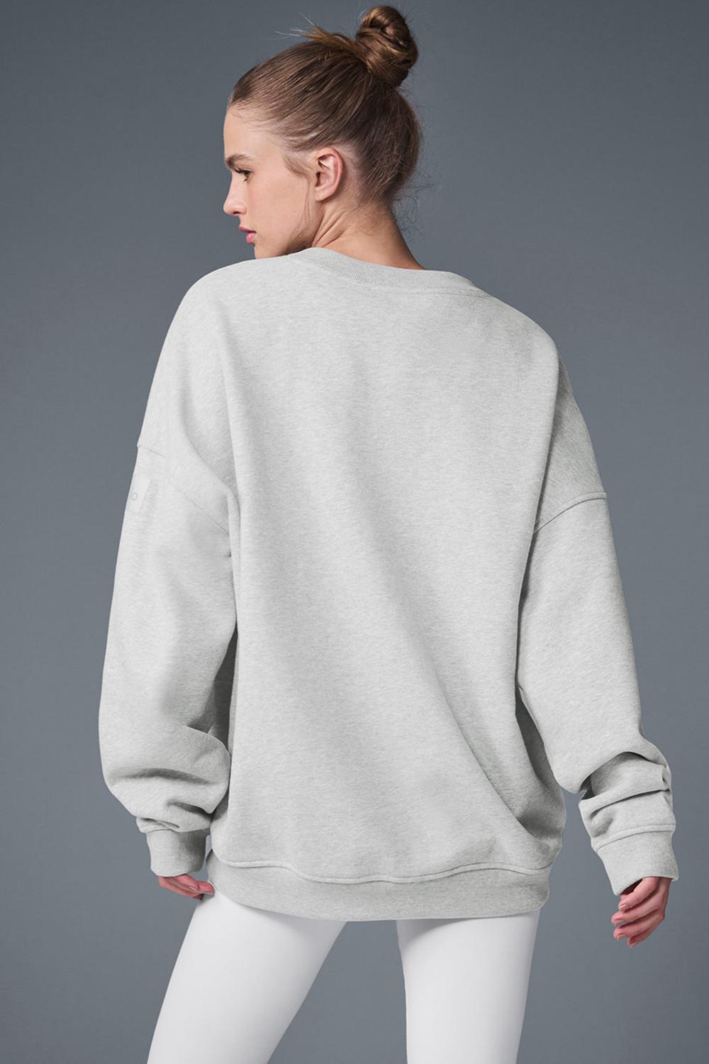 Pullover Alo Yoga Renown Heavy Weight Crew Neck Mujer Grises | Mexico  TXY-381450