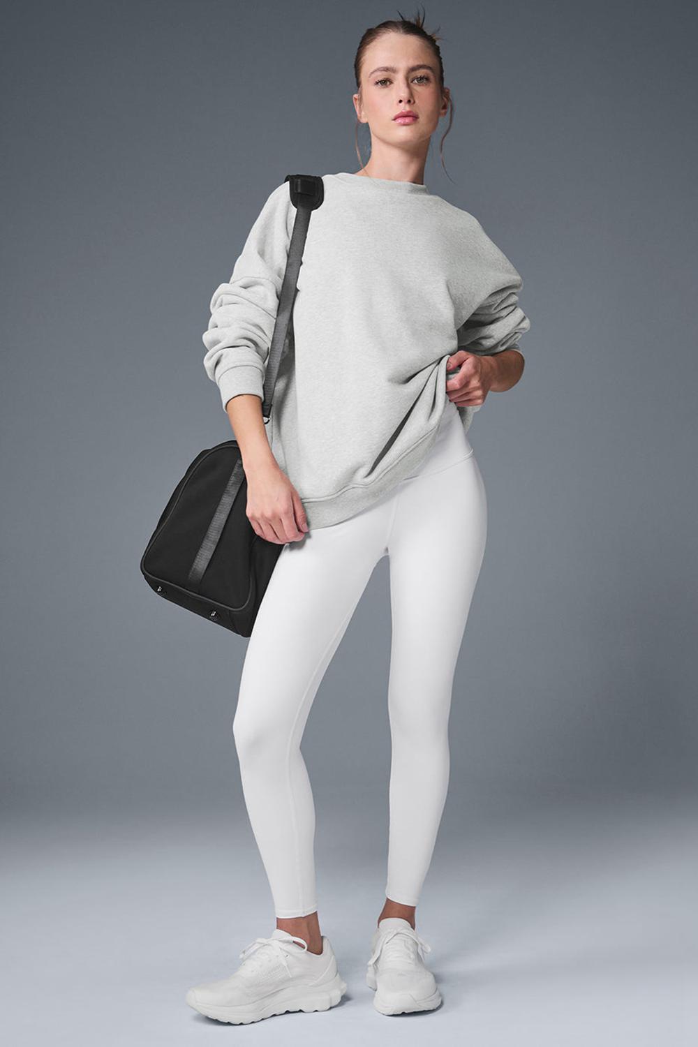 Pullover Alo Yoga Renown Heavy Weight Crew Neck Mujer Grises | Mexico  TXY-381450