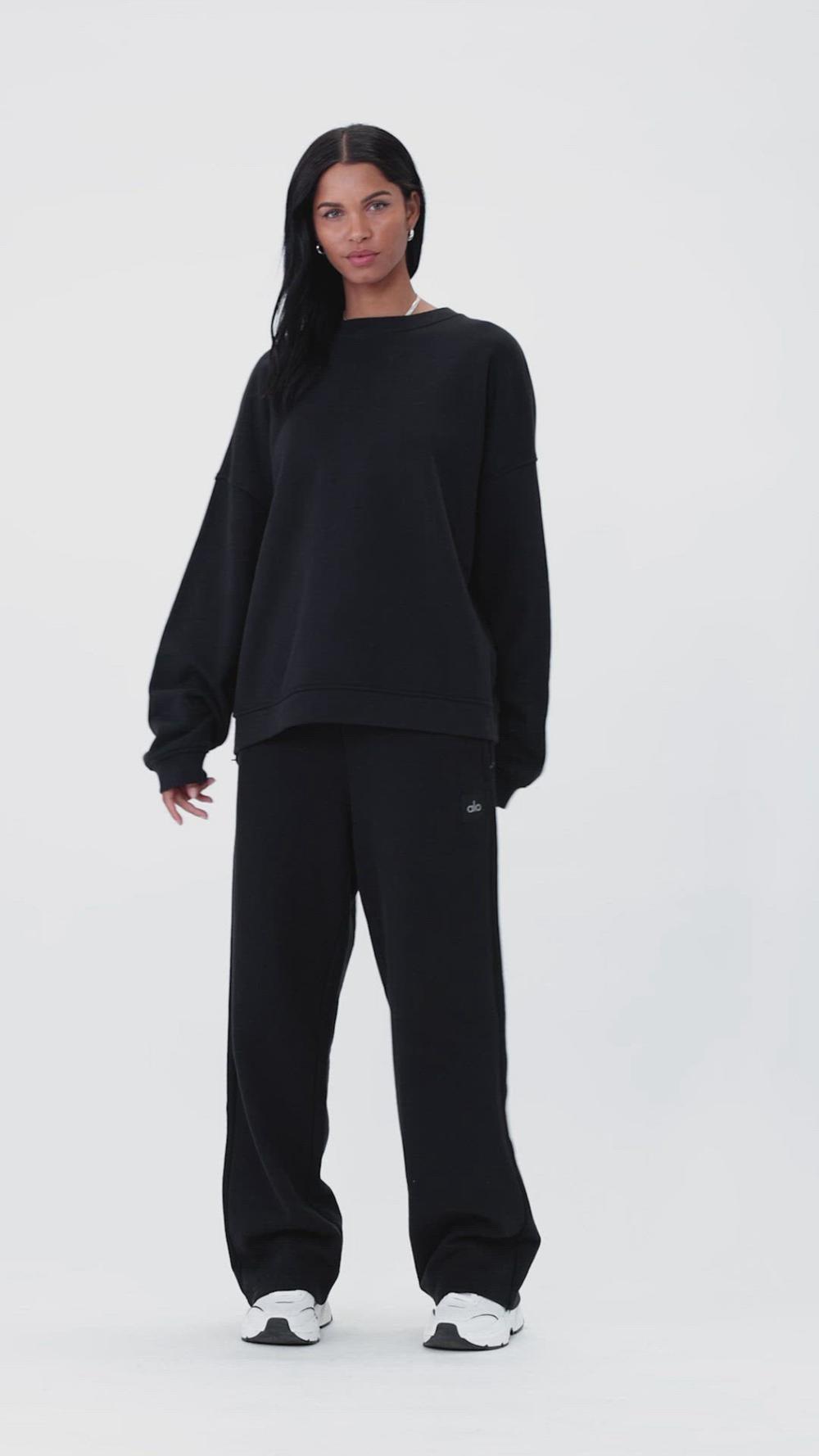 Pullover Alo Yoga Renown Heavy Weight Crew Neck Mujer Grises | Mexico  TXY-381450
