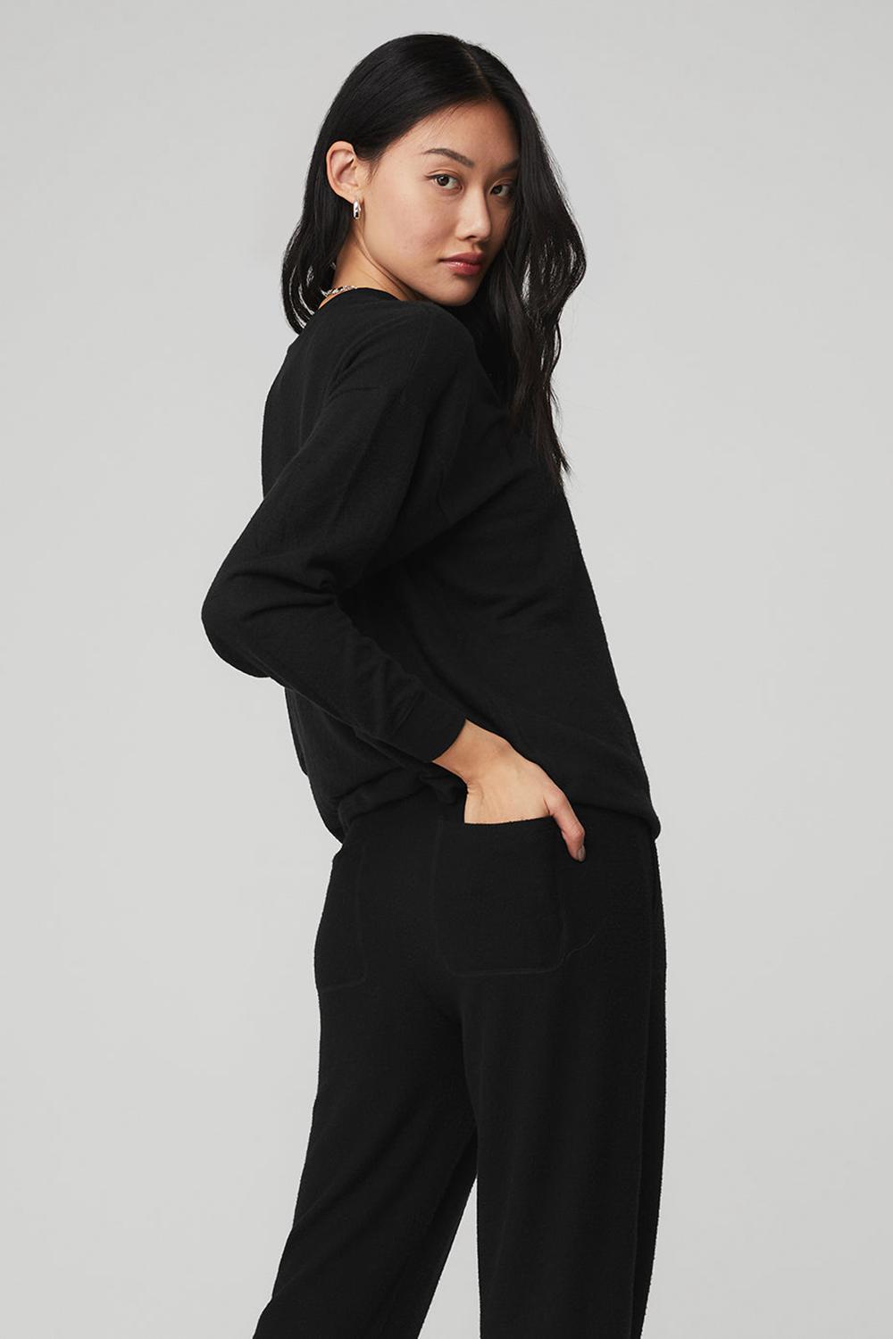 Pullover Alo Yoga Soho Mujer Negros | Mexico  SUT-129406
