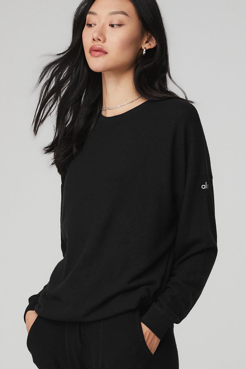 Pullover Alo Yoga Soho Mujer Negros | Mexico  SUT-129406