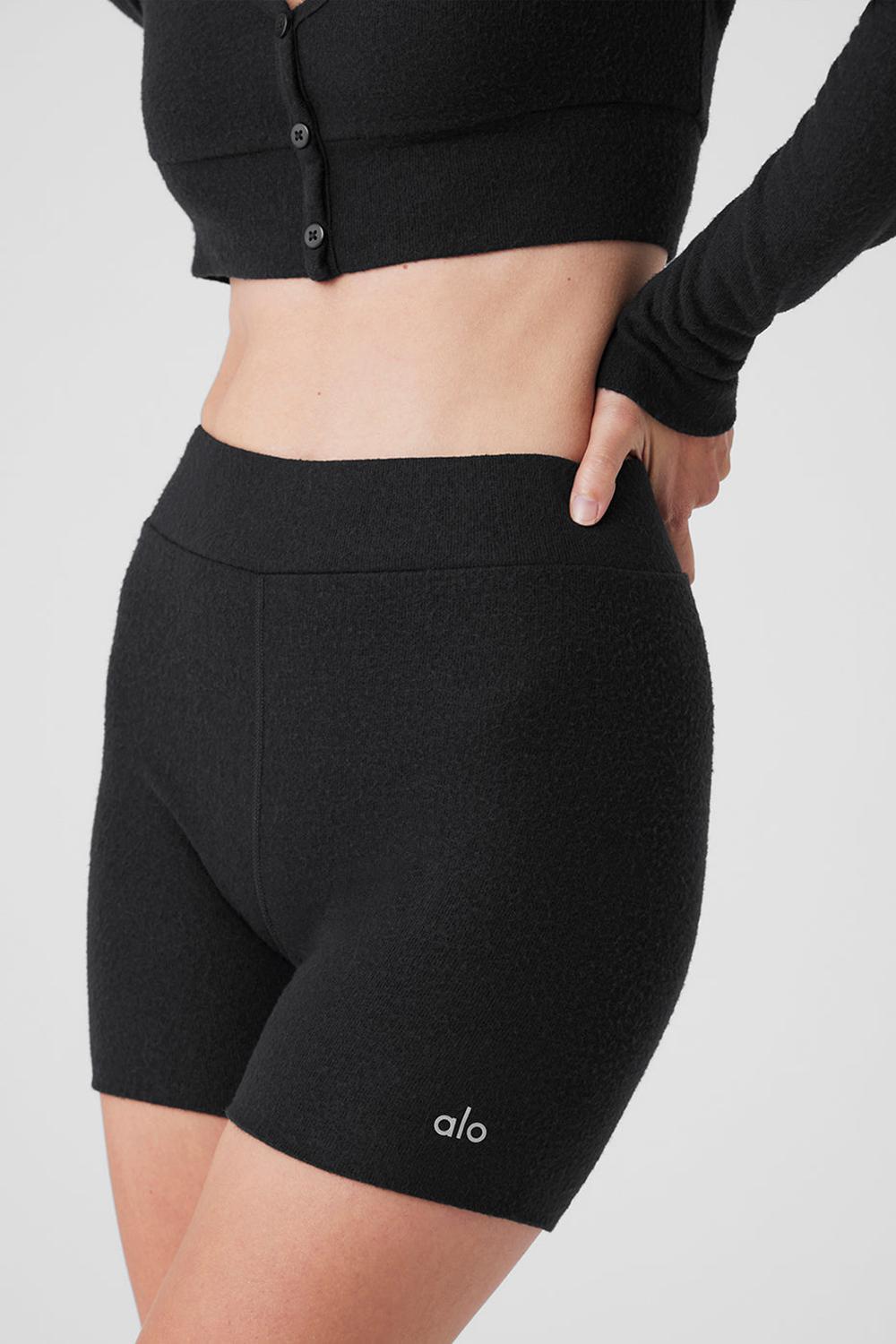 Short Alo Yoga Alolux High-Waist Me Time Mujer Negros | Mexico  TKY-280931
