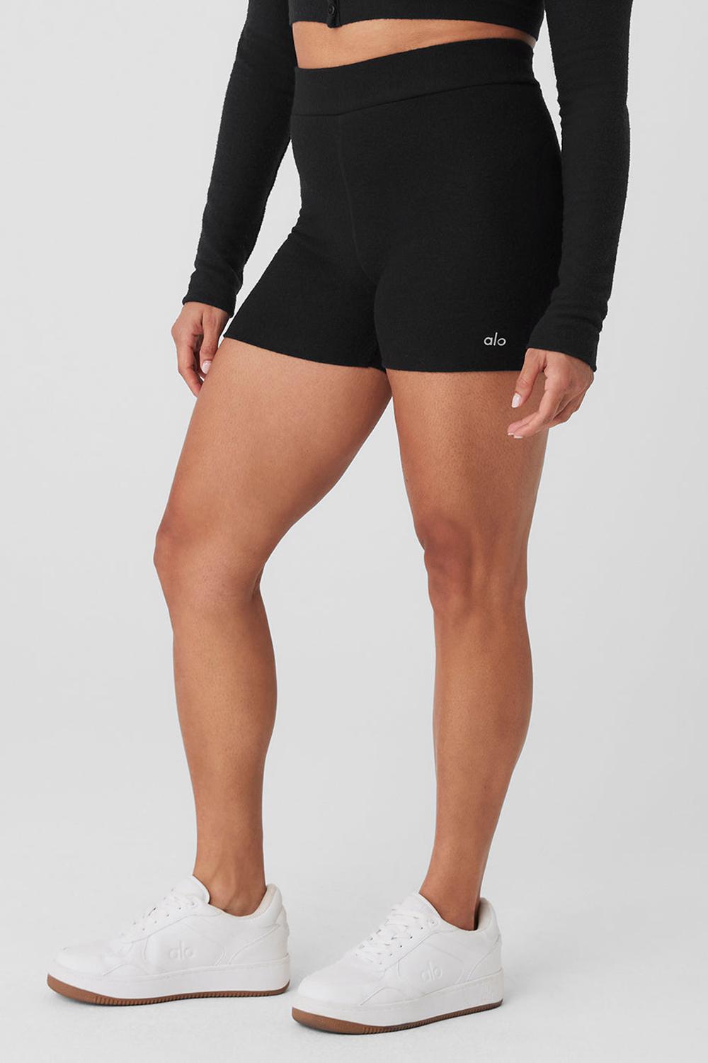Short Alo Yoga Alolux High-Waist Me Time Mujer Negros | Mexico  TKY-280931