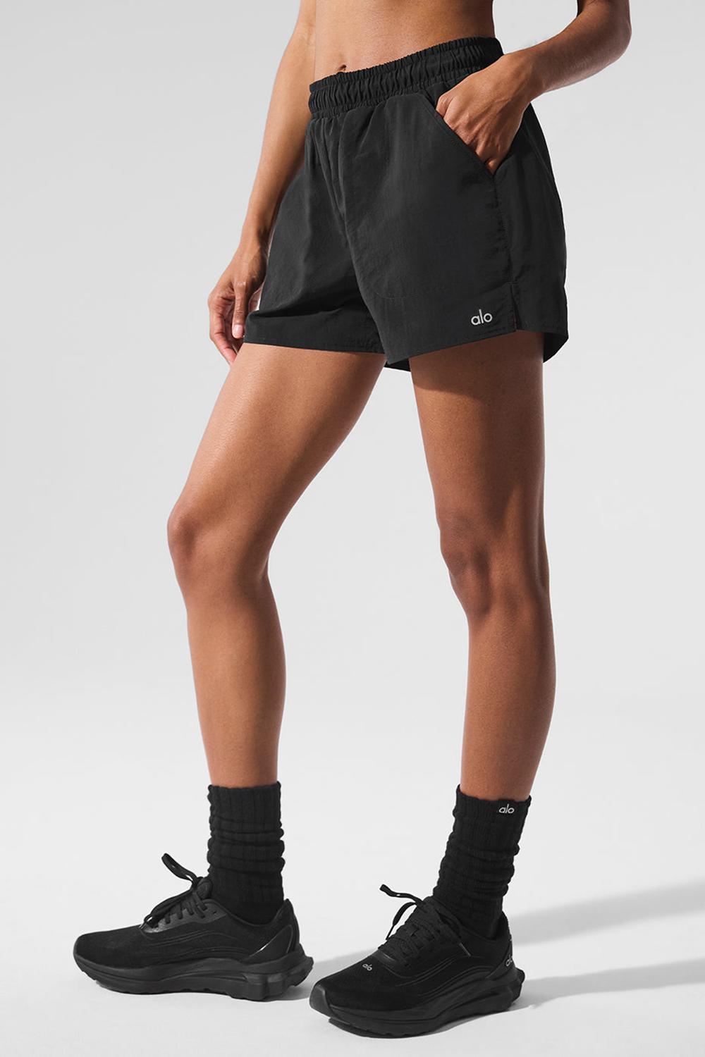 Short Alo Yoga Alumni Mujer Negros | Mexico  YMQ-067413
