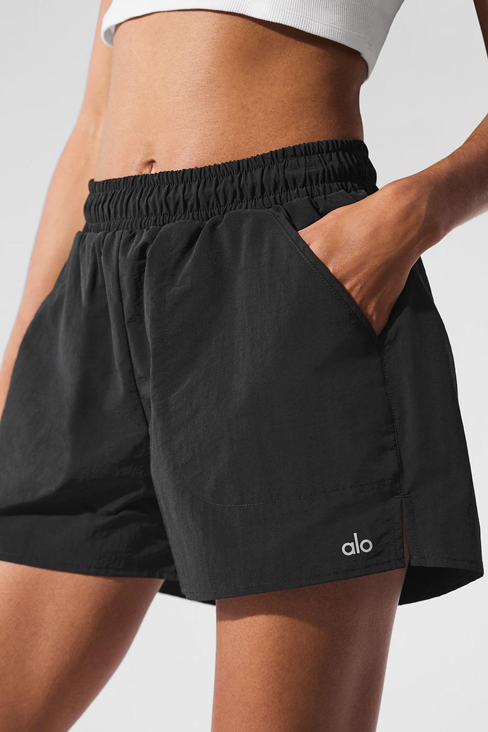 Short Alo Yoga Alumni Mujer Negros | Mexico  YMQ-067413