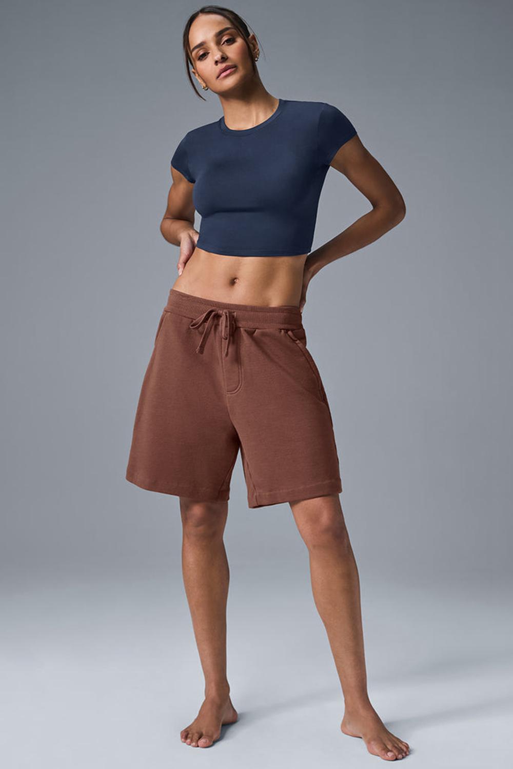 Short Alo Yoga Chill Mujer Chestnut | Mexico  PTY-819405