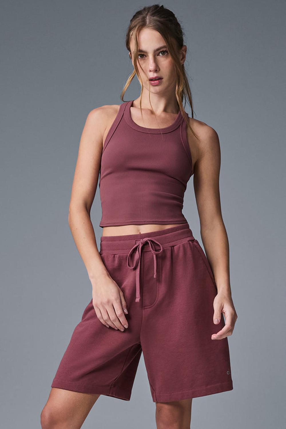 Short Alo Yoga Chill Mujer Vino | Mexico  MJF-670891