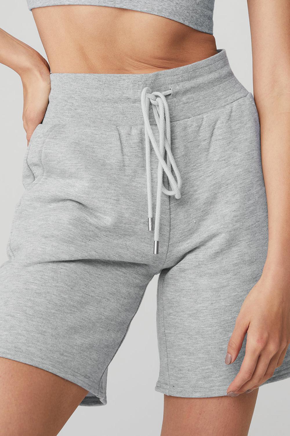 Short Alo Yoga High-Waist Easy Sweat Mujer Grises | Mexico  UZY-634910