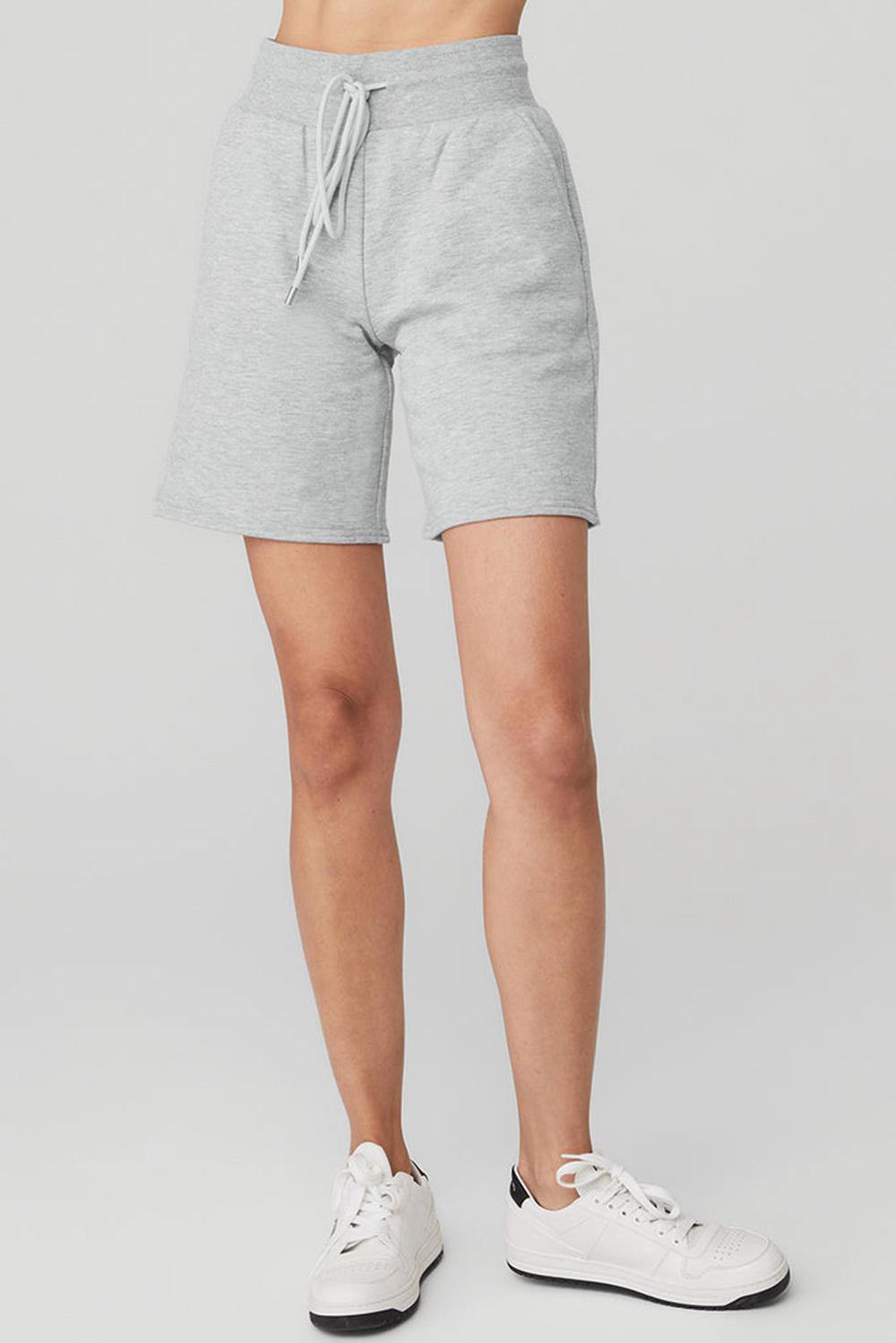 Short Alo Yoga High-Waist Easy Sweat Mujer Grises | Mexico  UZY-634910