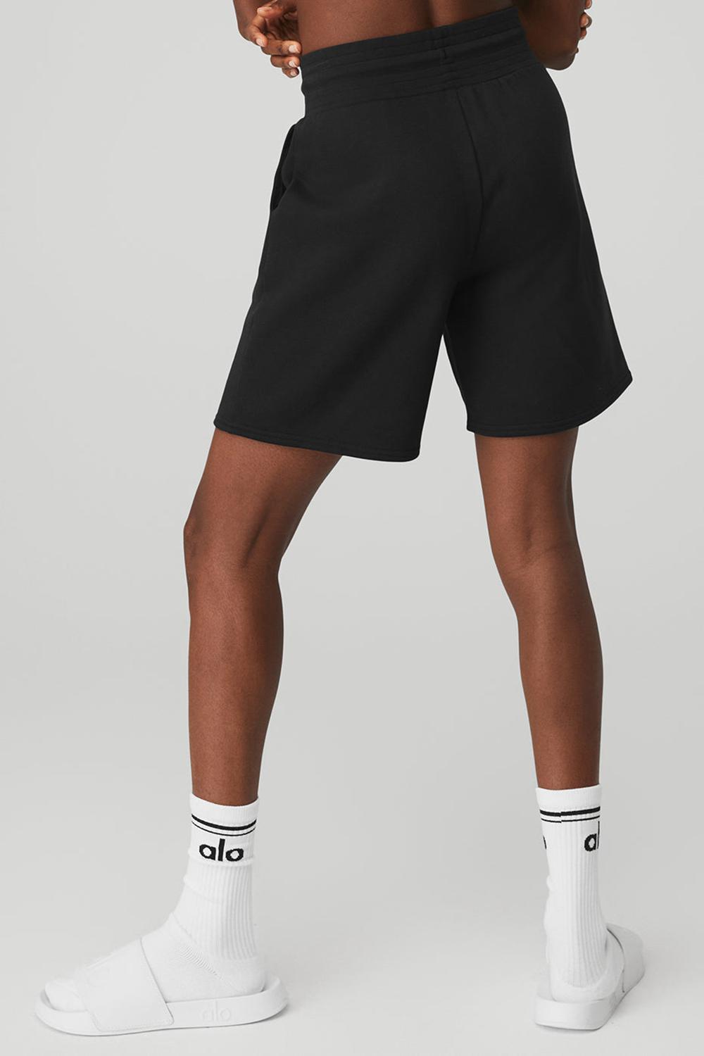 Short Alo Yoga High-Waist Easy Sweat Mujer Negros | Mexico  SDE-417683