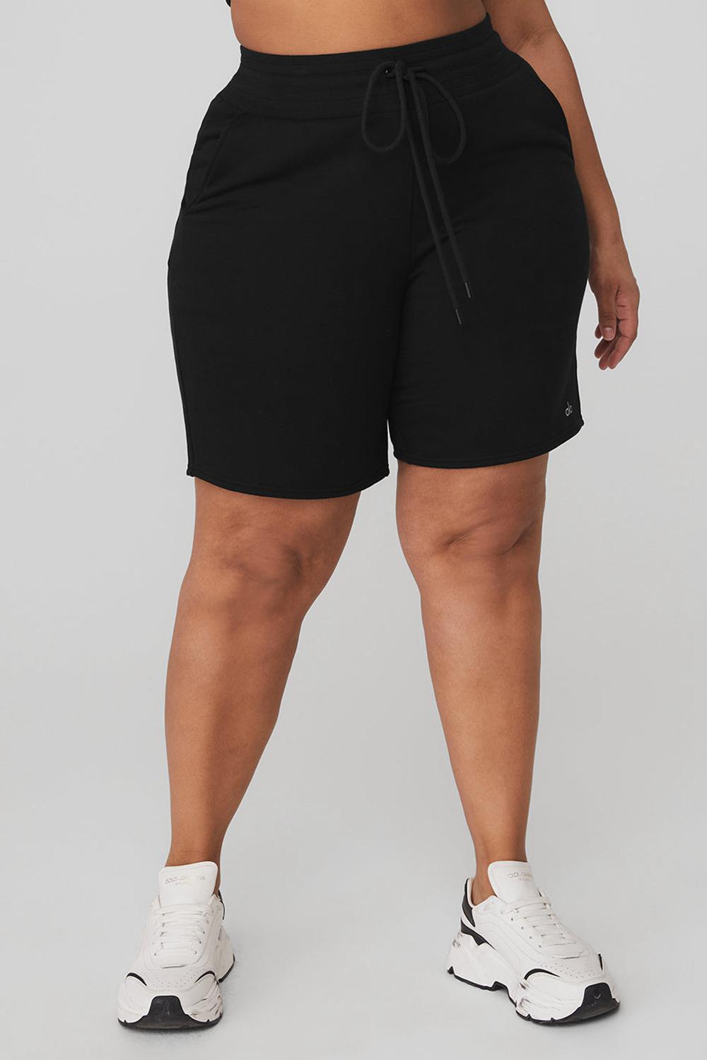 Short Alo Yoga High-Waist Easy Sweat Mujer Negros | Mexico  SDE-417683