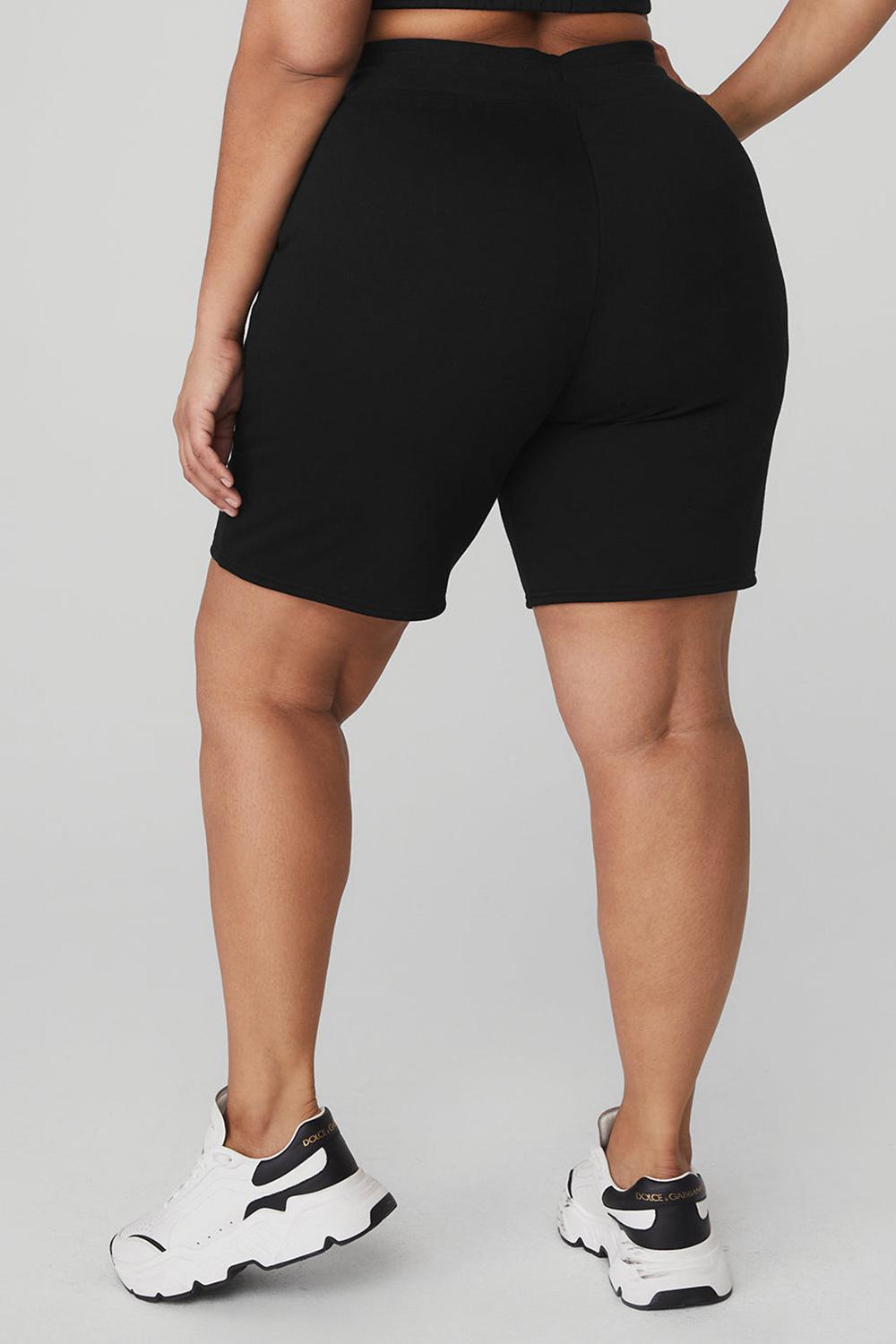 Short Alo Yoga High-Waist Easy Sweat Mujer Negros | Mexico  SDE-417683