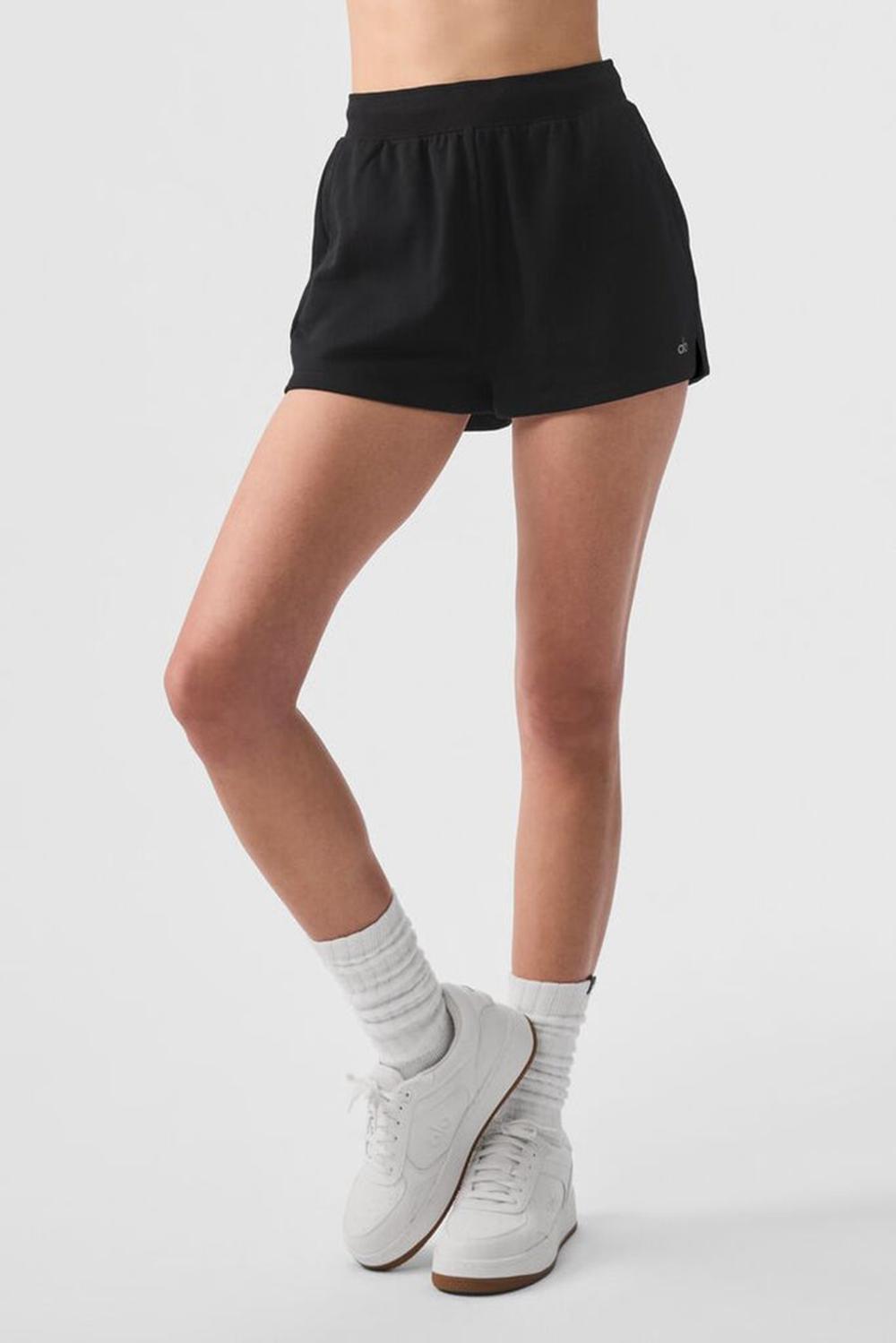 Short Alo Yoga Low Key Sweat Mujer Negros | Mexico  BJD-031768