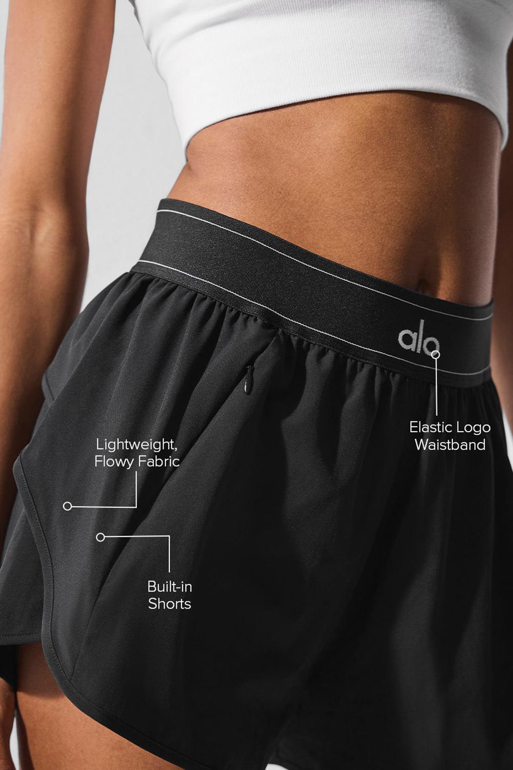 Short Alo Yoga Match Point Mujer Negros | Mexico  AJC-598672