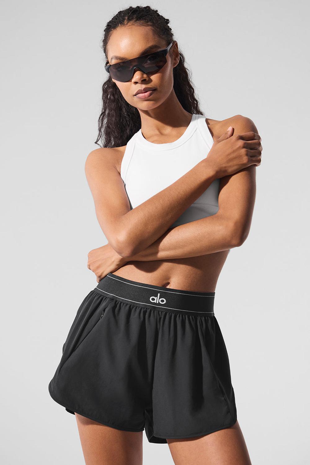 Short Alo Yoga Match Point Mujer Negros | Mexico  AJC-598672