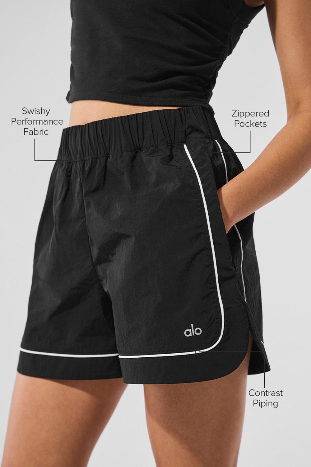 Short Alo Yoga Motivate Track Mujer Negros Blancos | Mexico  ODN-860271