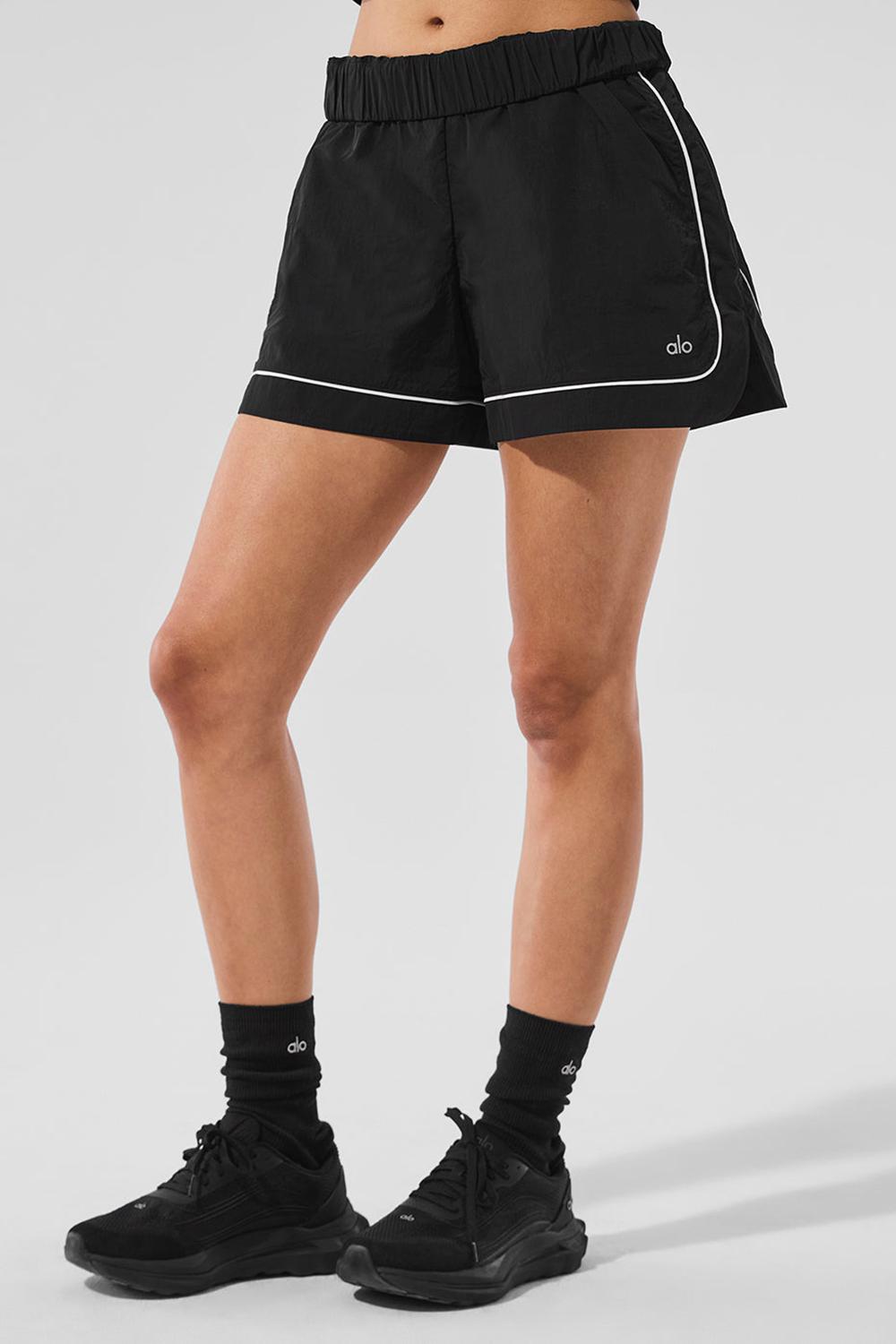 Short Alo Yoga Motivate Track Mujer Negros Blancos | Mexico  ODN-860271