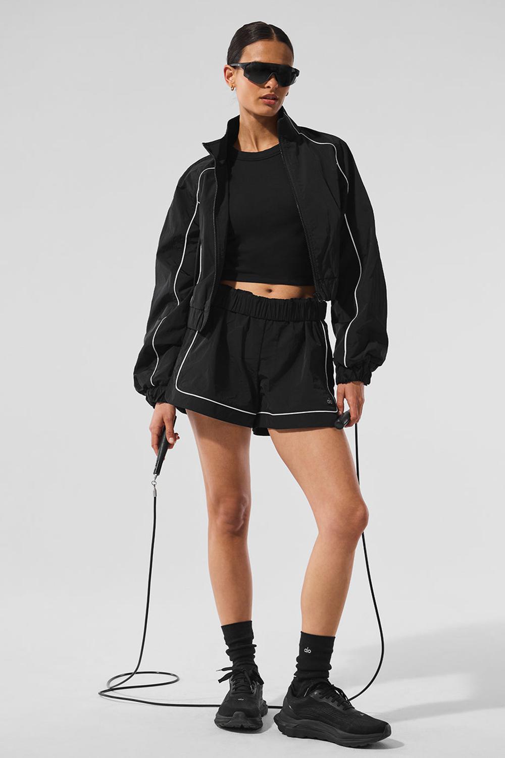 Short Alo Yoga Motivate Track Mujer Negros Blancos | Mexico  ODN-860271