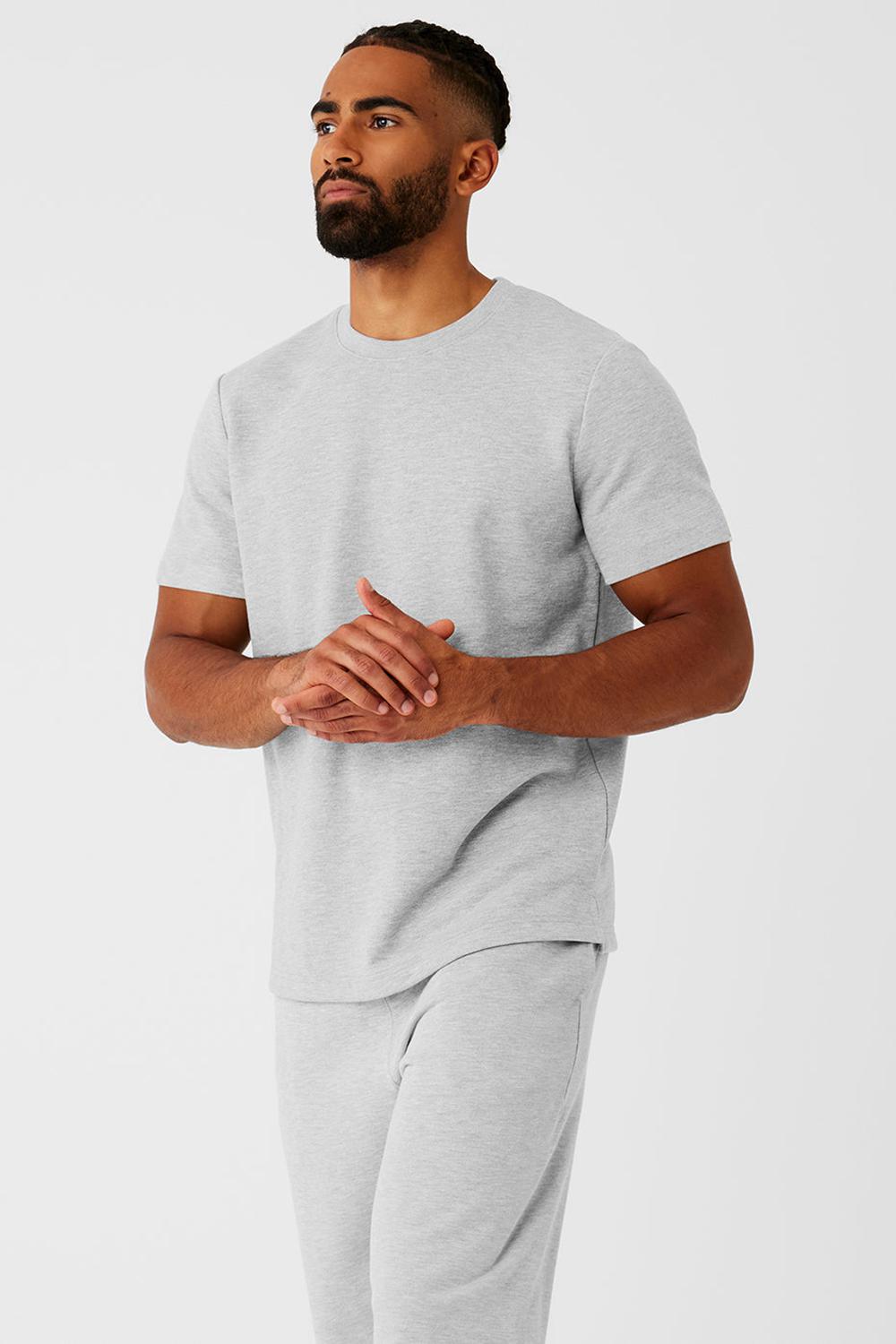 Short Sleeve Alo Yoga Chill Hombre Grises | Mexico  XYR-207639