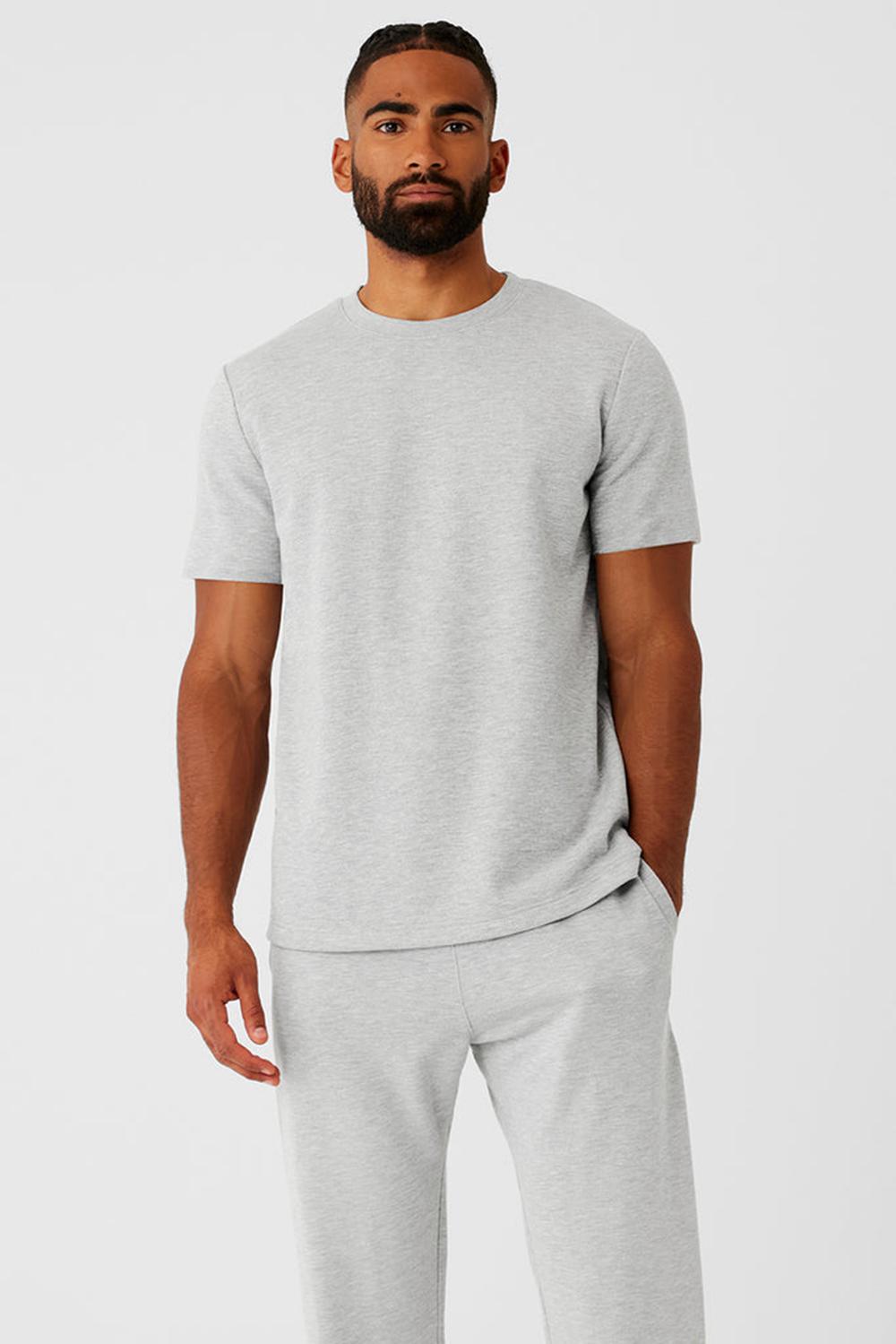 Short Sleeve Alo Yoga Chill Hombre Grises | Mexico  XYR-207639