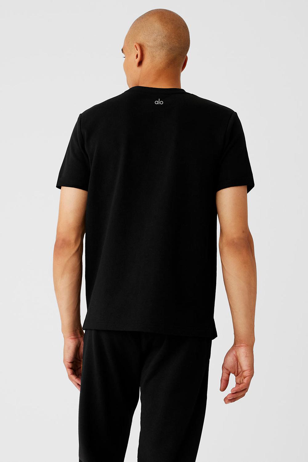 Short Sleeve Alo Yoga Chill Hombre Negros | Mexico  WNO-243087