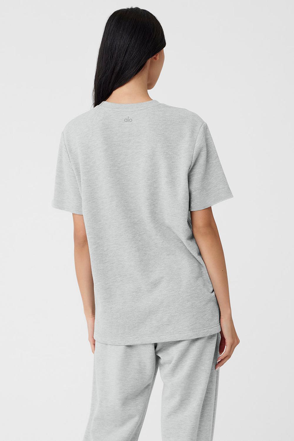 Short Sleeve Alo Yoga Chill Mujer Grises | Mexico  BYX-634981