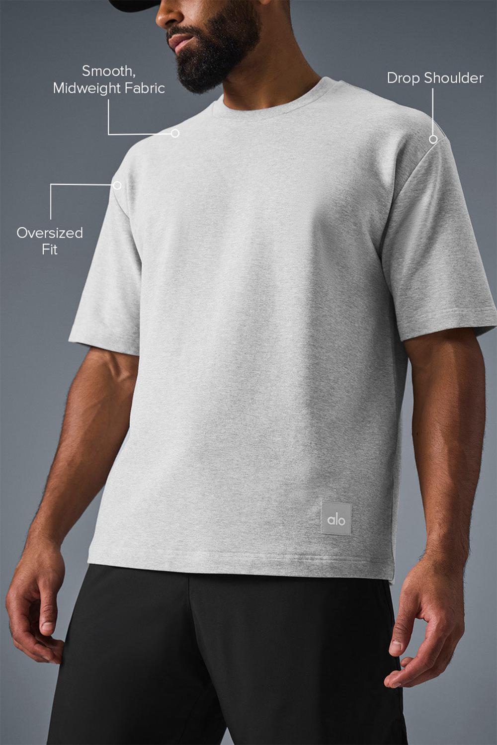 Short Sleeve Alo Yoga Double Take Hombre Grises | Mexico  RXA-214960